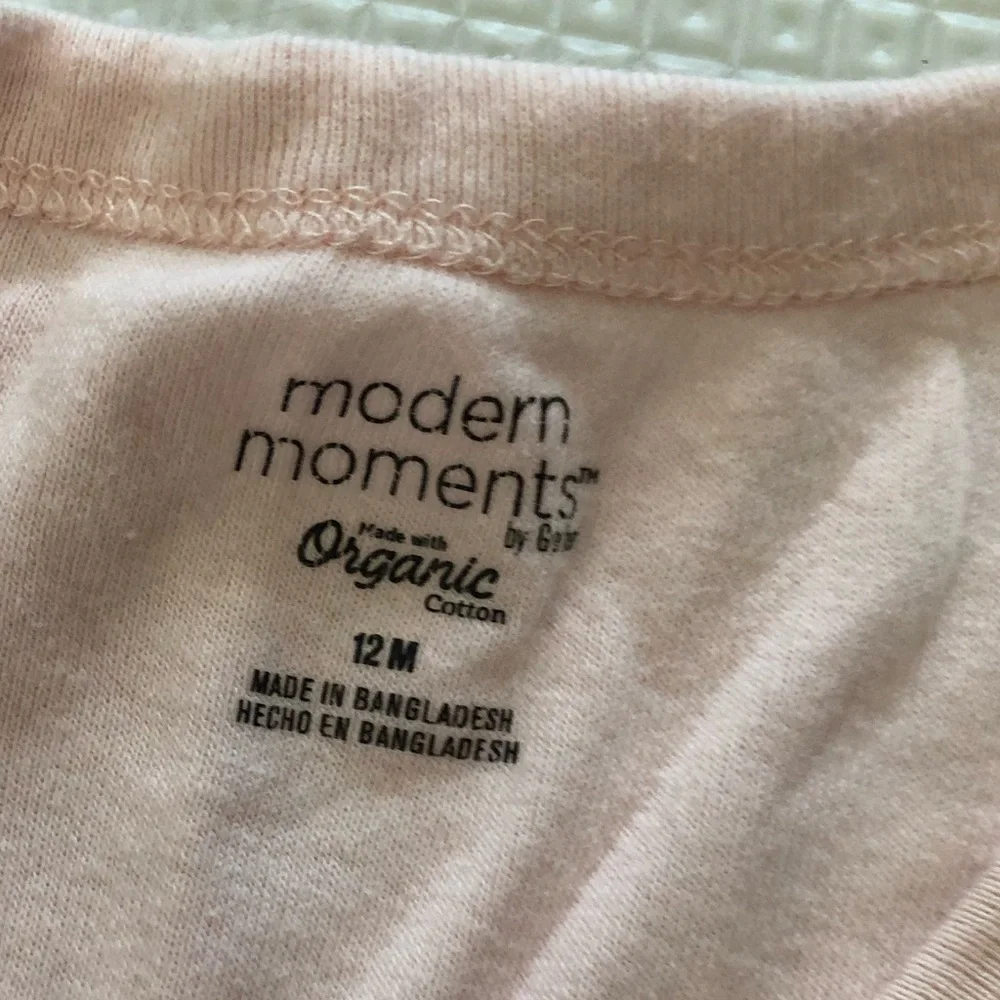 Modern Moments|baby girl ORGANIC cotton bundle of two short sleeve bodysuits•••